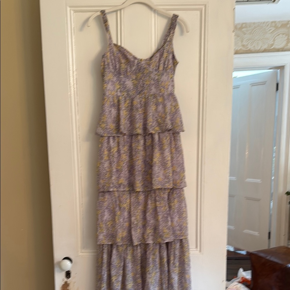 Purple and Yellow Floral Dress
